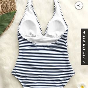 NWOT Cupshe One Piece Halter Swimsuit,  Small